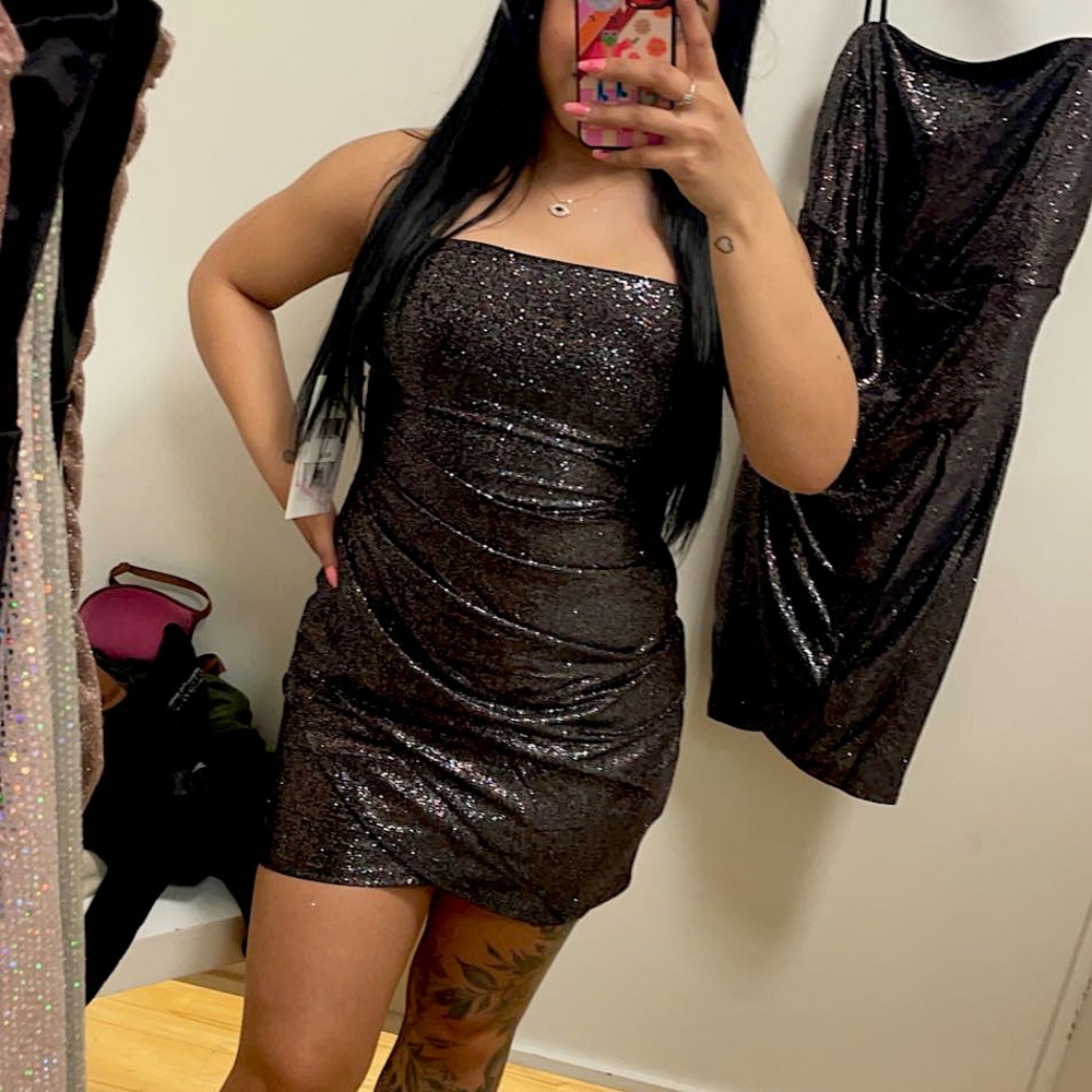 Glitter mini dress ✨🖤